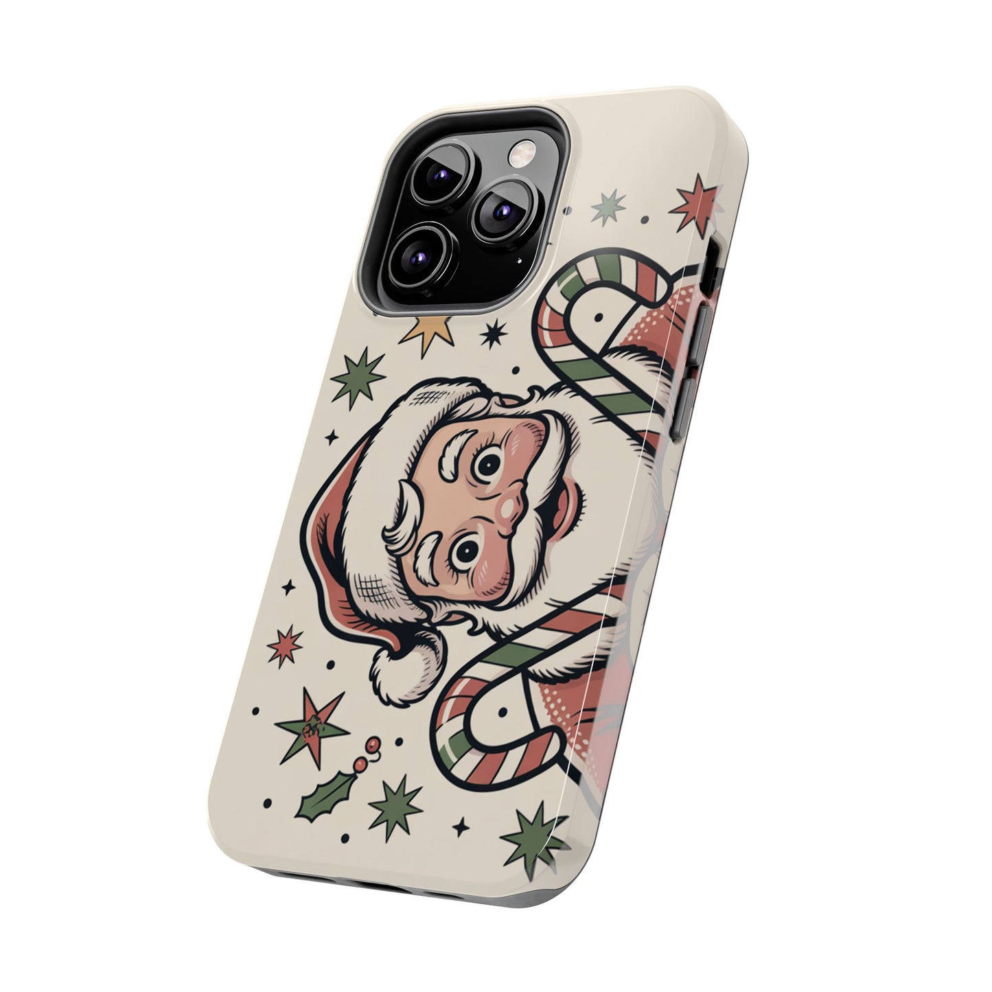 Retro Santa Tough Phone Case - Festive Holiday Design