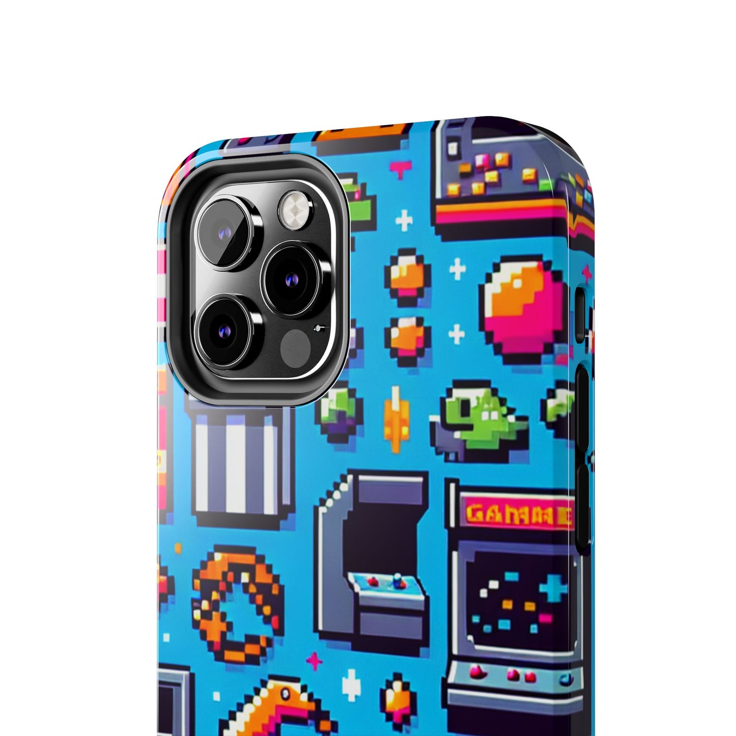 Retro Gaming Tough Phone Case - Pixel Art Design for Gamers - for iPhone