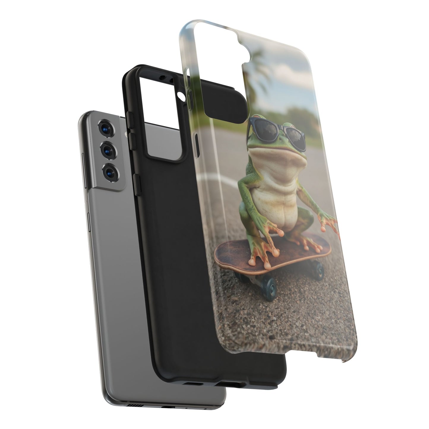 Cool Frog Skateboard Phone Case - Tough and Stylish Protection
