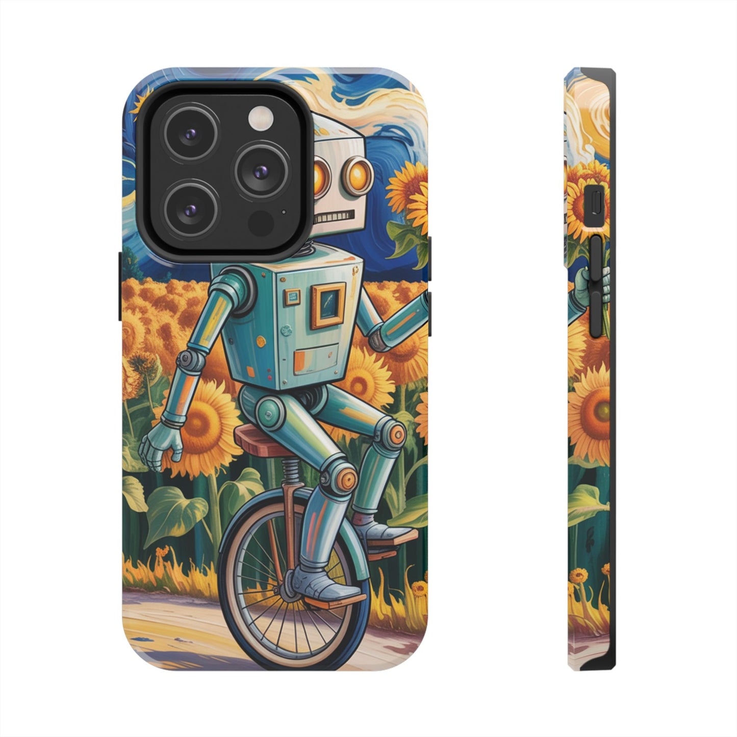 Robot Cycle Tough Phone Case - Durable & Unique Design