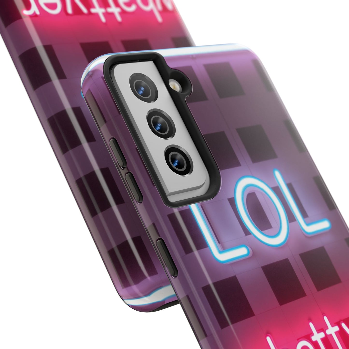 Neon Vibe Tough Phone Case - 'LOL Whatevr' Design for Trendsetters