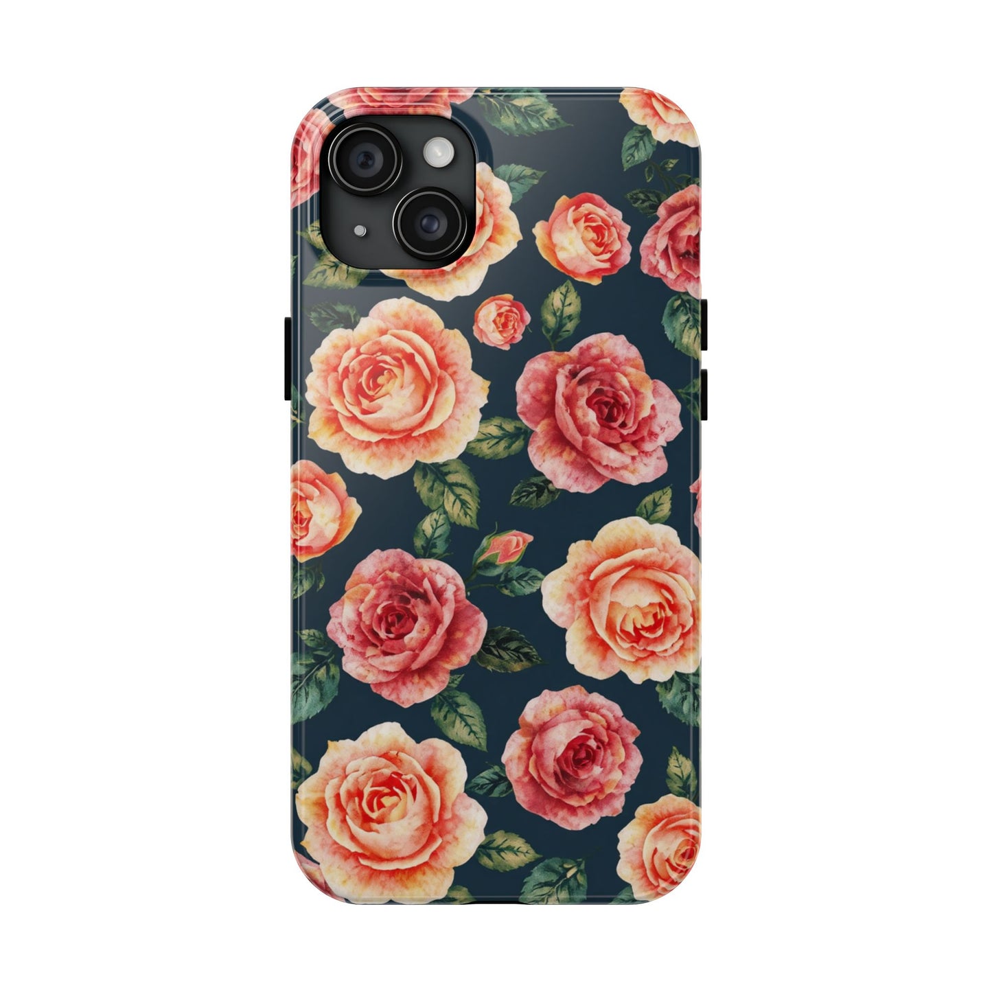 Floral Tough Phone Cases - Durable & Stylish New Age Rose Design - for iPhone
