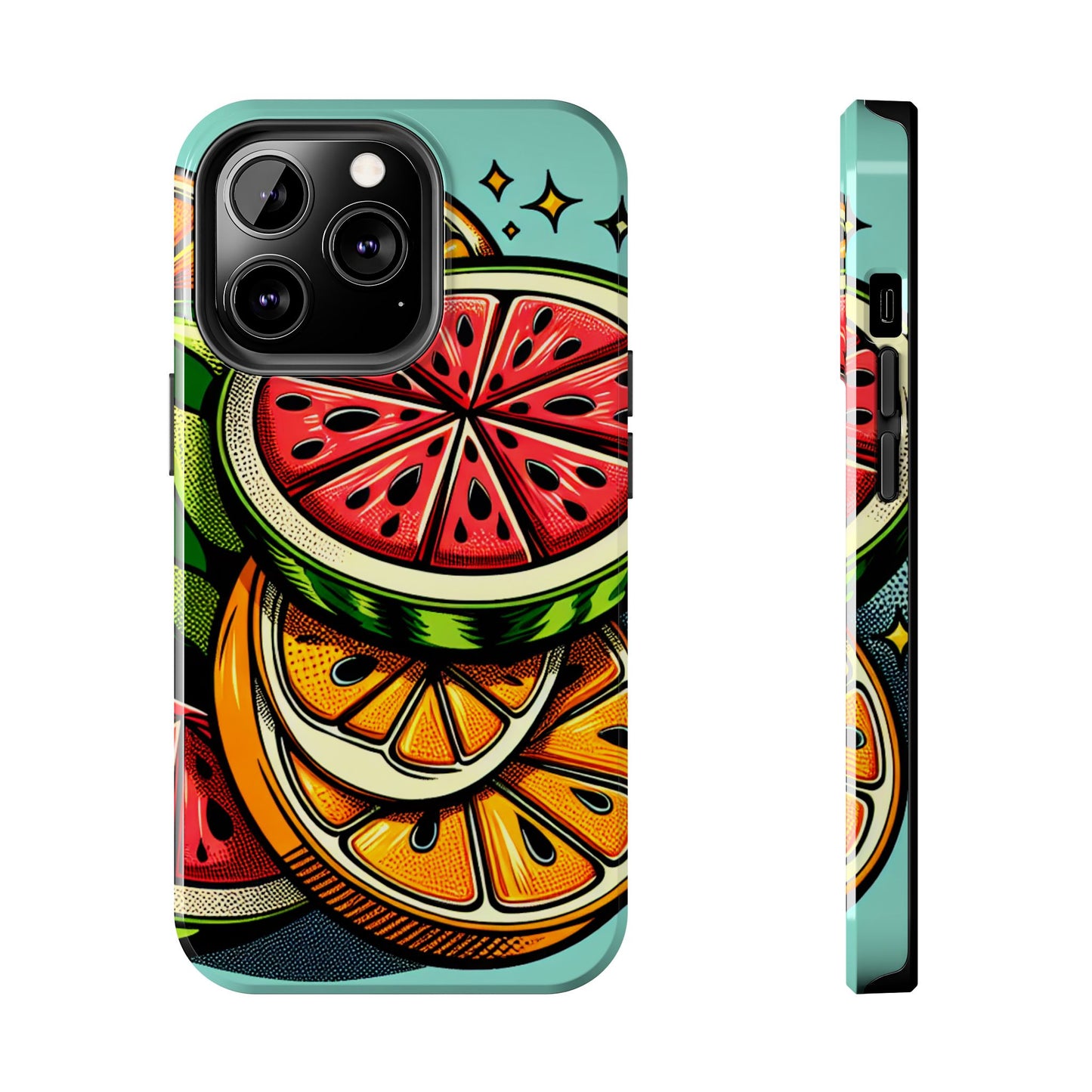Vibrant Citrus Tough Phone Case - Fruit Slice Design - for iPhone
