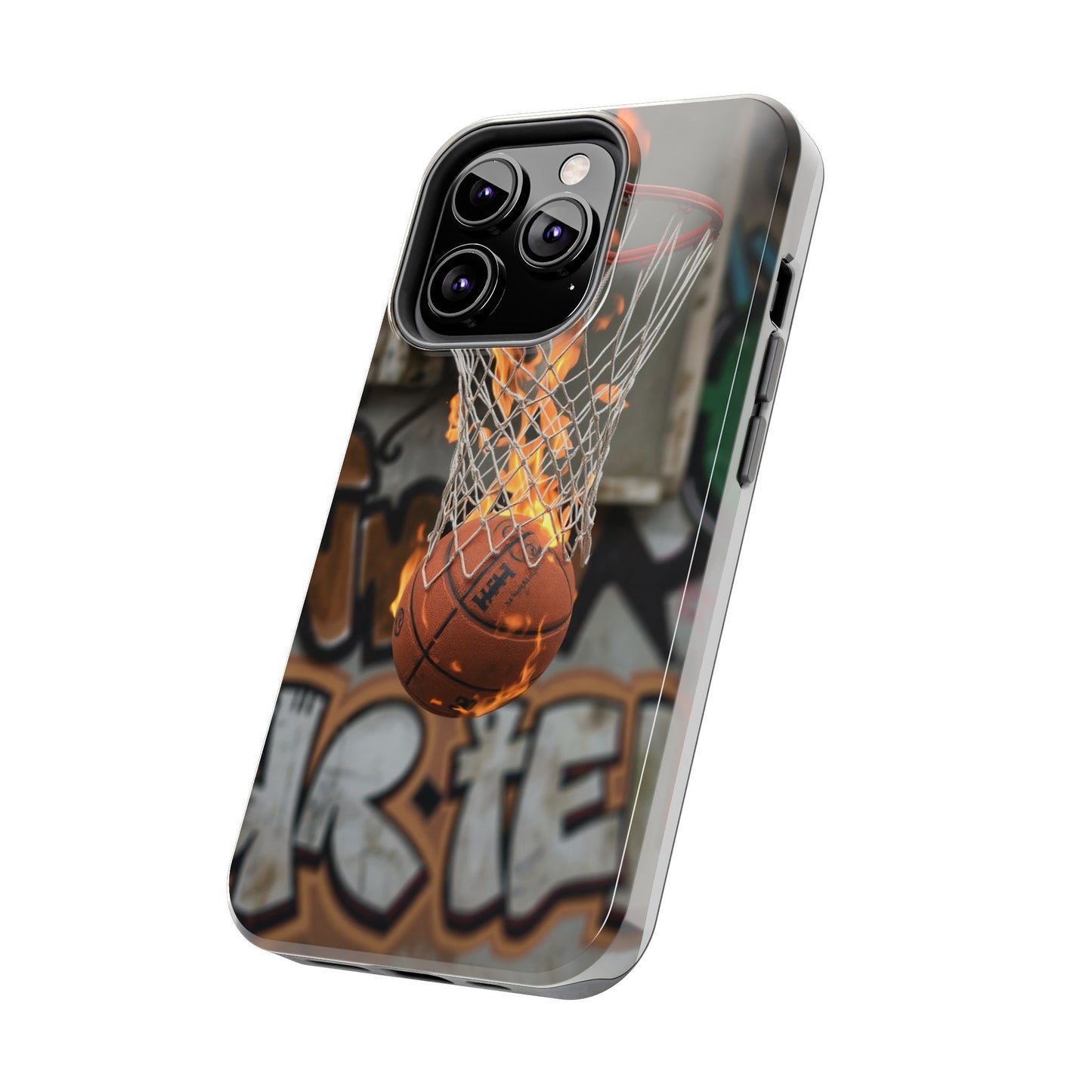 Fire Basketball Tough Phone Case - Durable Sporty Design for Athletes & Fans