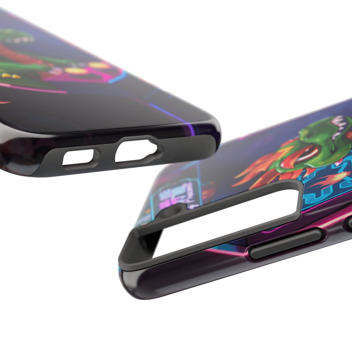 Retro Gamer Tough Phone Case with Dragon Design