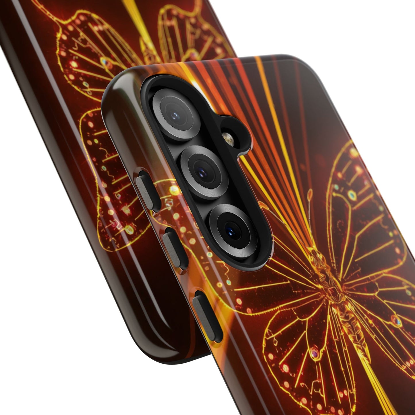 Elegant Butterfly Tough Phone Case - Stylish Protection for Nature Lovers