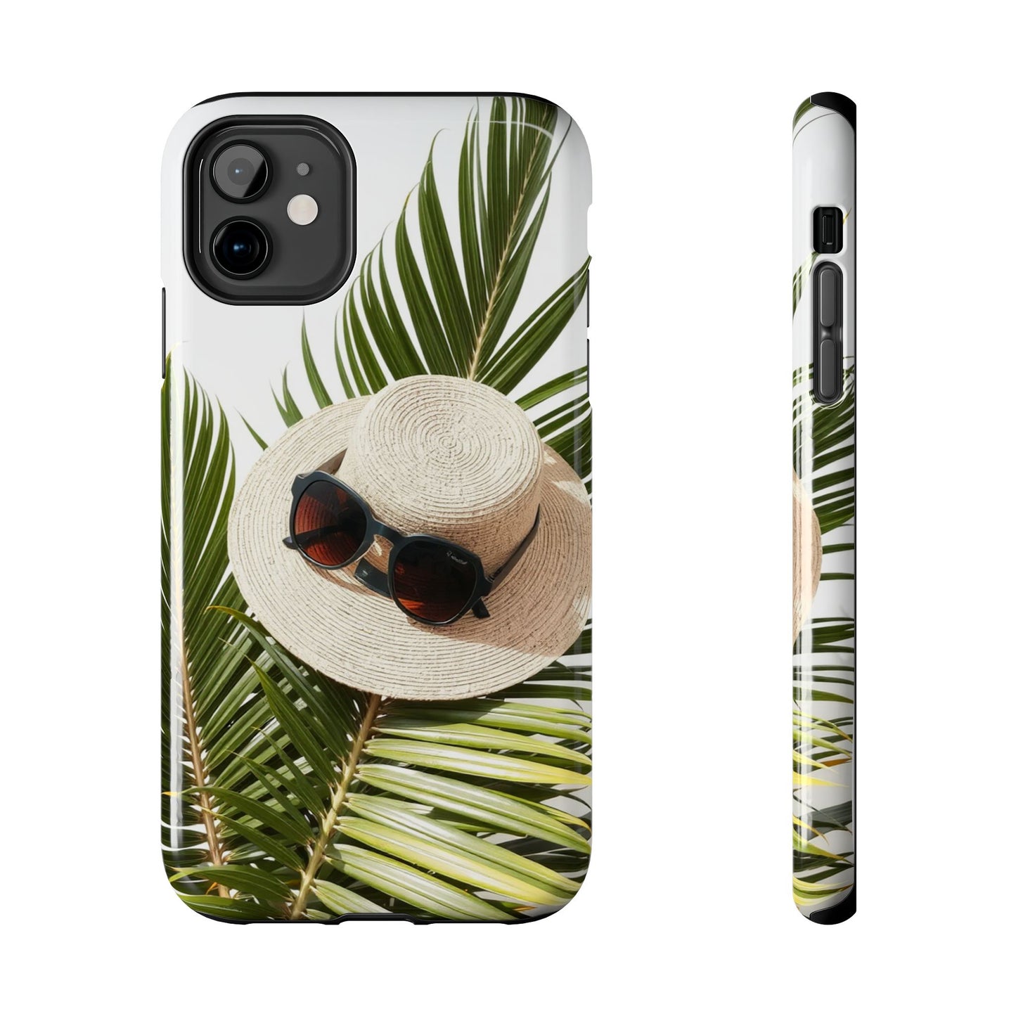 Tropical Phone Case - Summer Vibes with Hat & Sunglasses Design