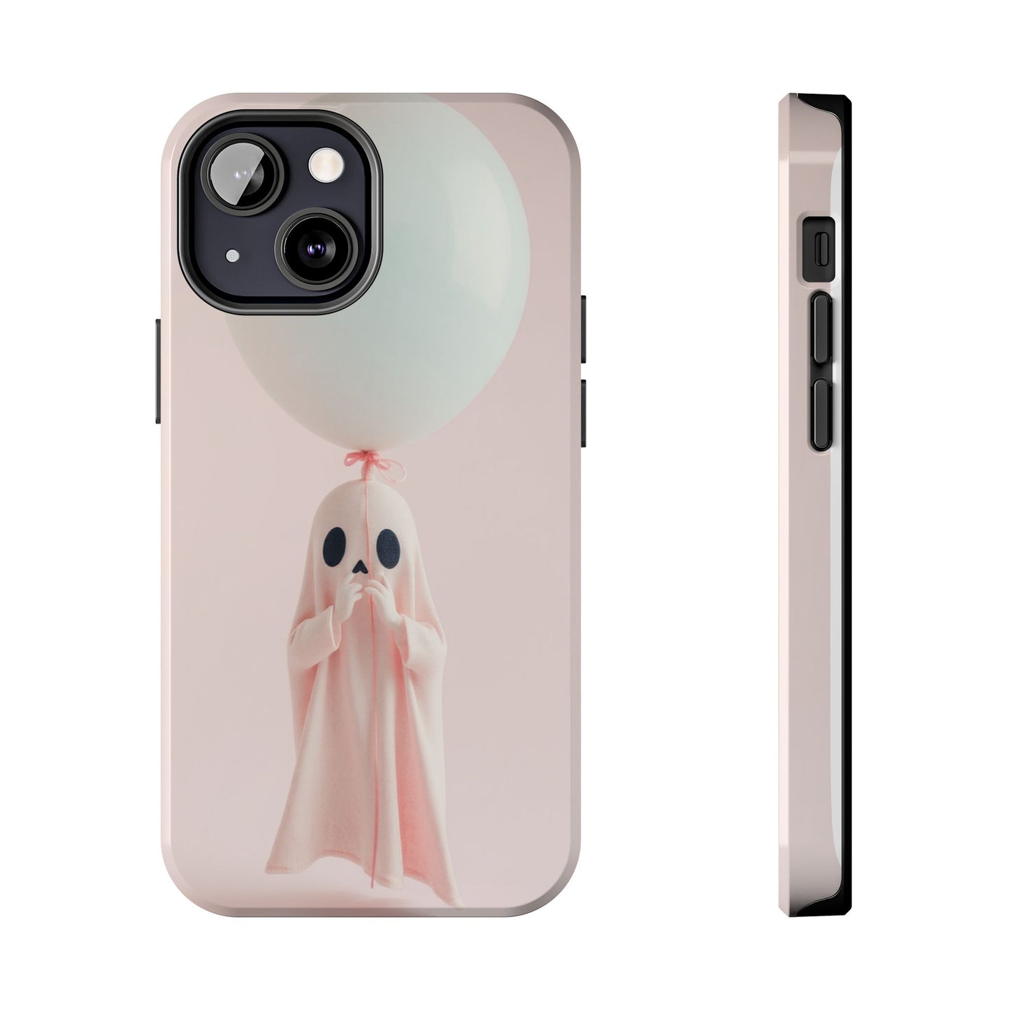 Cute Ghost Phone Case with Balloon - Tough Protection for Spooky Vibes