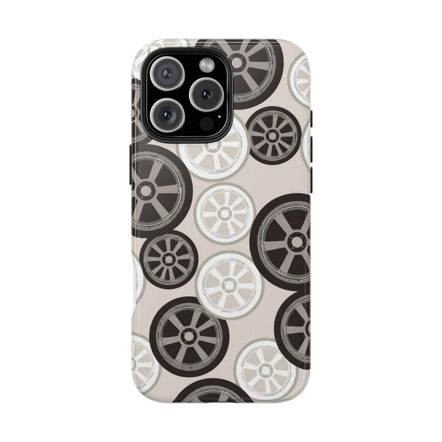 Racing Wheel Design Tough Phone Case – Durable Protection for Automotive Enthusiasts