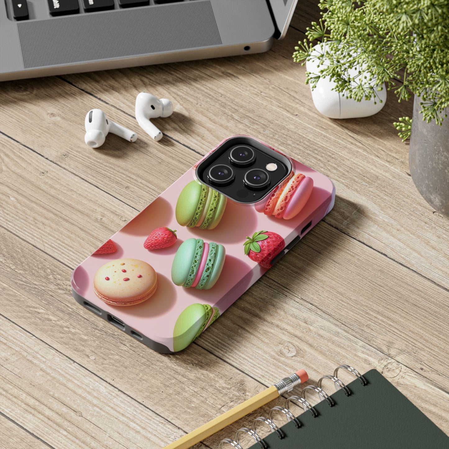 Macaron-Inspired Tough Phone Cases - Colorful Sweet Design - for iPhone