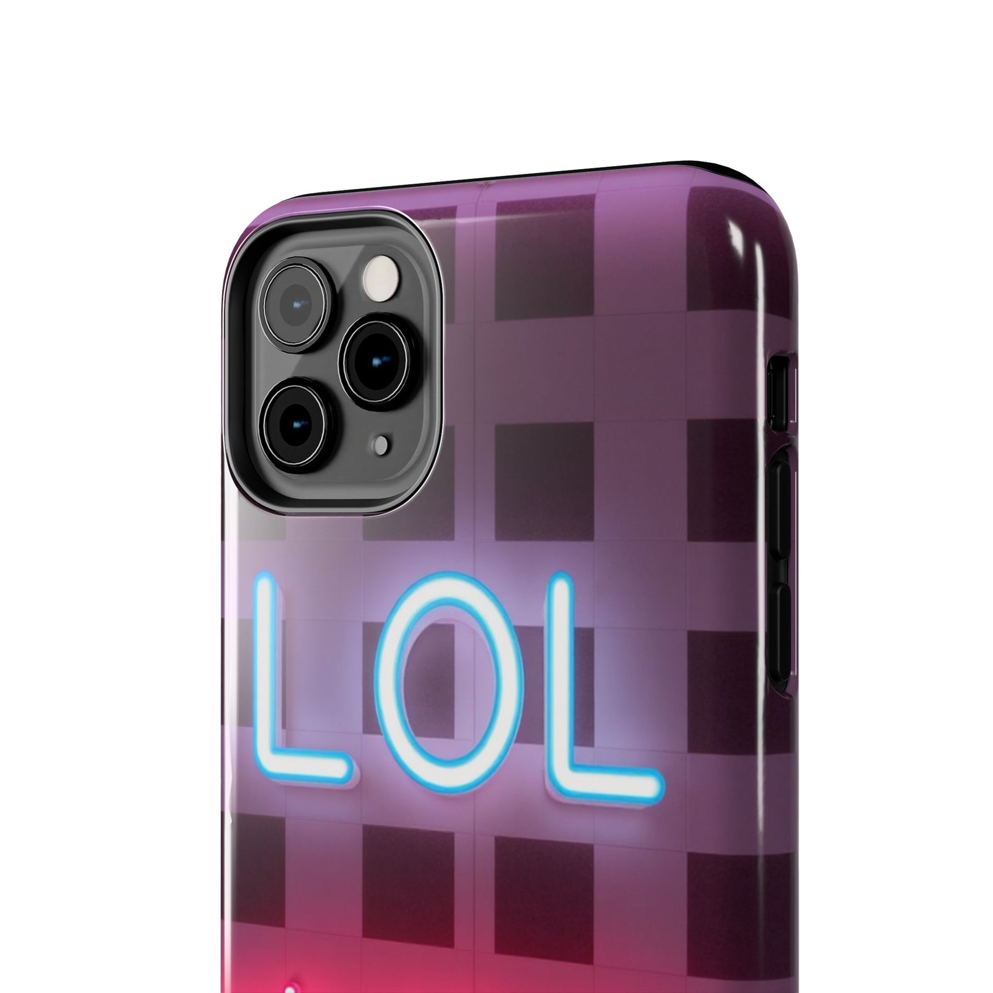 Neon Vibe Tough Phone Case - 'LOL Whatevr' Design for Trendsetters