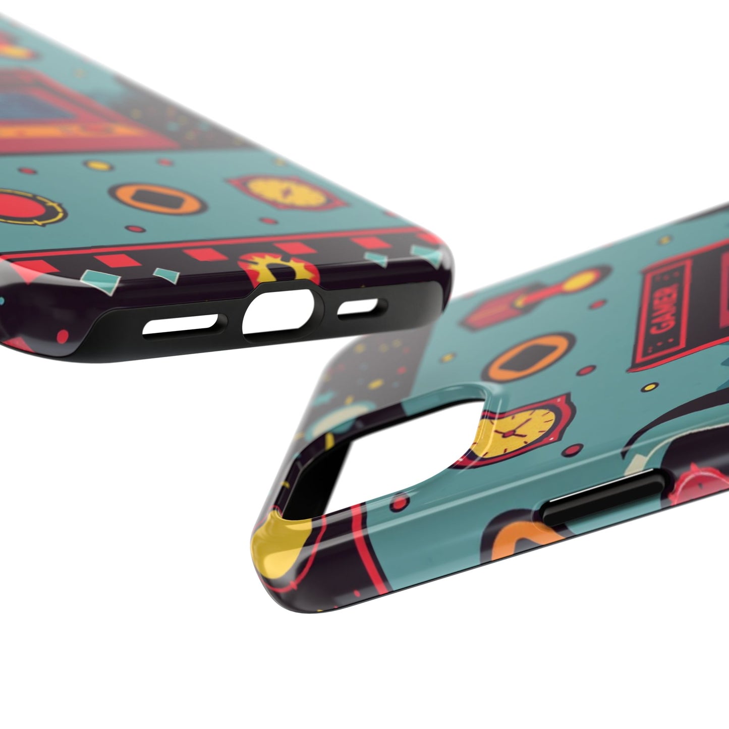 Retro Gamer Tough Phone Case - Vibrant Arcade Design for Gaming Enthusiasts - for iPhone