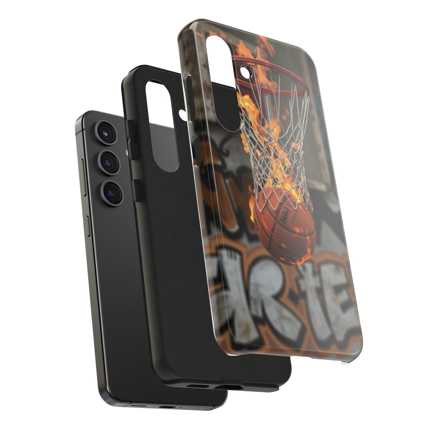 Fire Basketball Tough Phone Case - Durable Sporty Design for Athletes & Fans