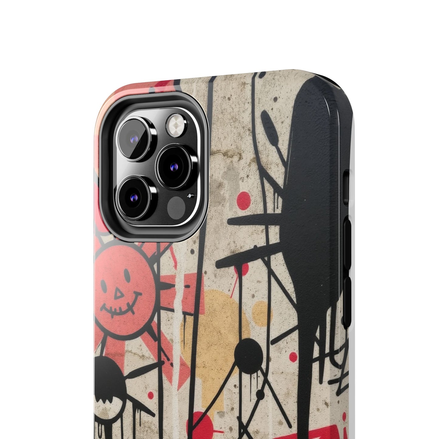 Artistic Tough Phone Case - Abstract Fun Grafitti Design for Protective Style - for iPhone