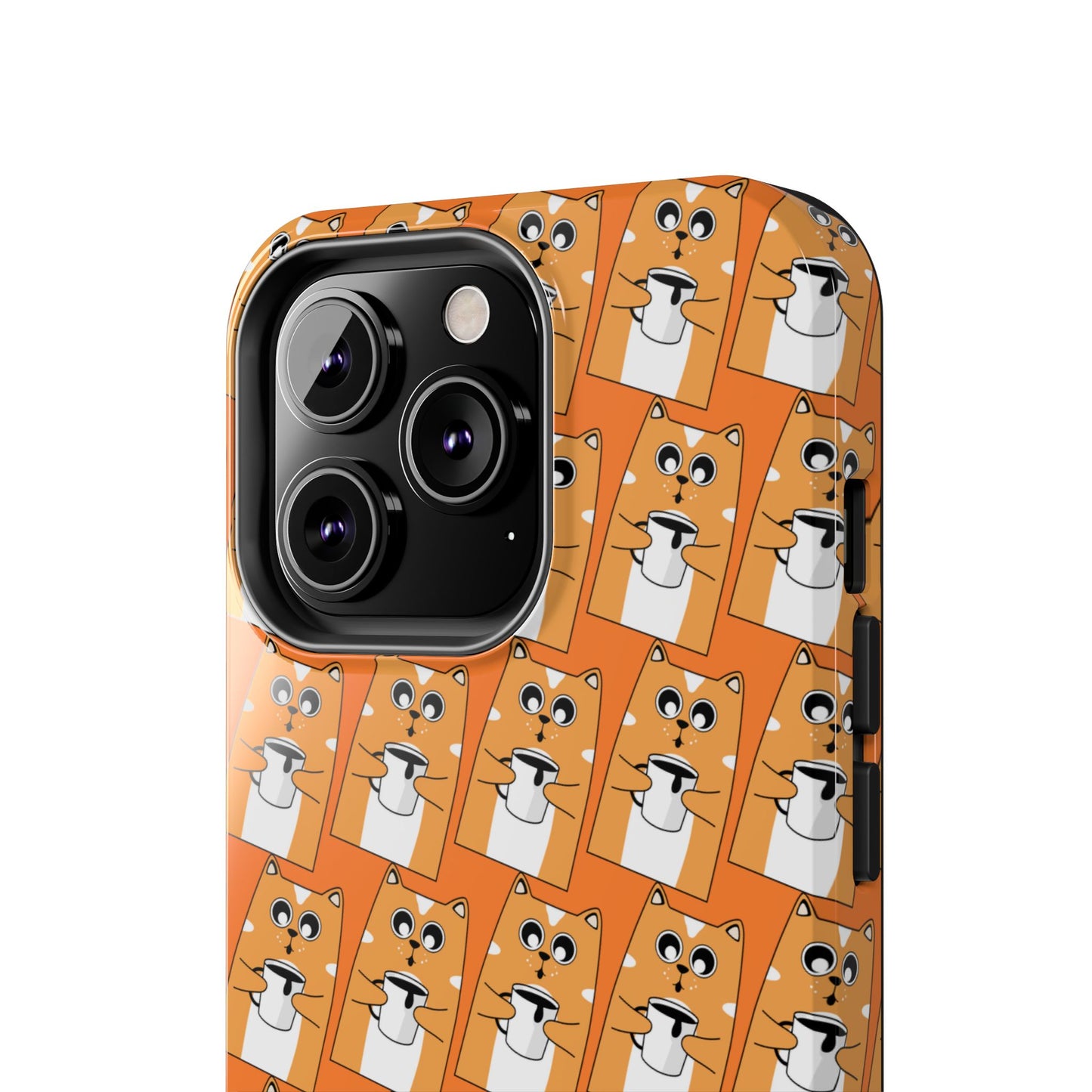 Coffee Cat Tough Phone Case – Durable, Fun, Perfect for Pet Lovers - for iPhone
