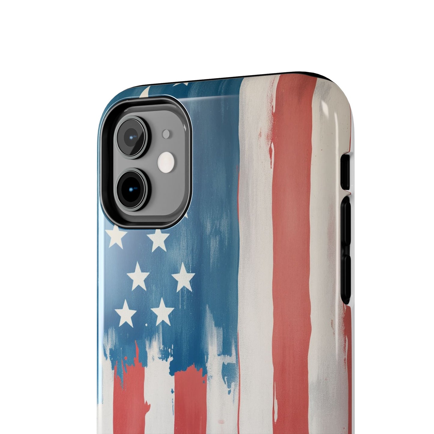 Patriotic Tough Phone Cases - Abstract USA Flag Design for Durable Protection - for iPhone