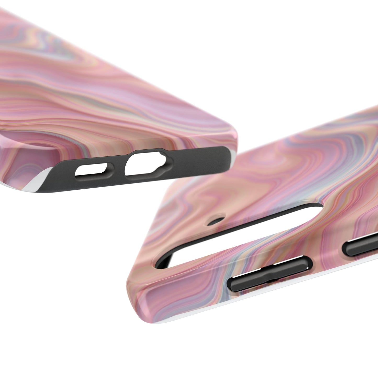 Stylish Tough Phone Cases - Abstract Pink Marble Design