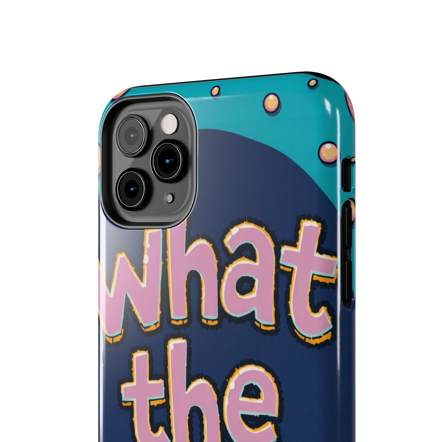 Playful Tough Phone Case - "What the Fish" Design