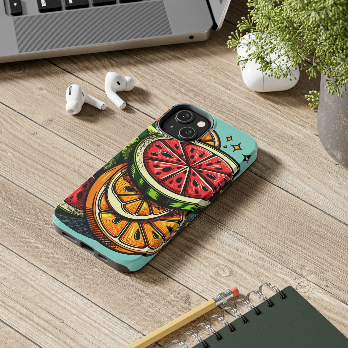 Vibrant Citrus Tough Phone Case - Fruit Slice Design - for iPhone