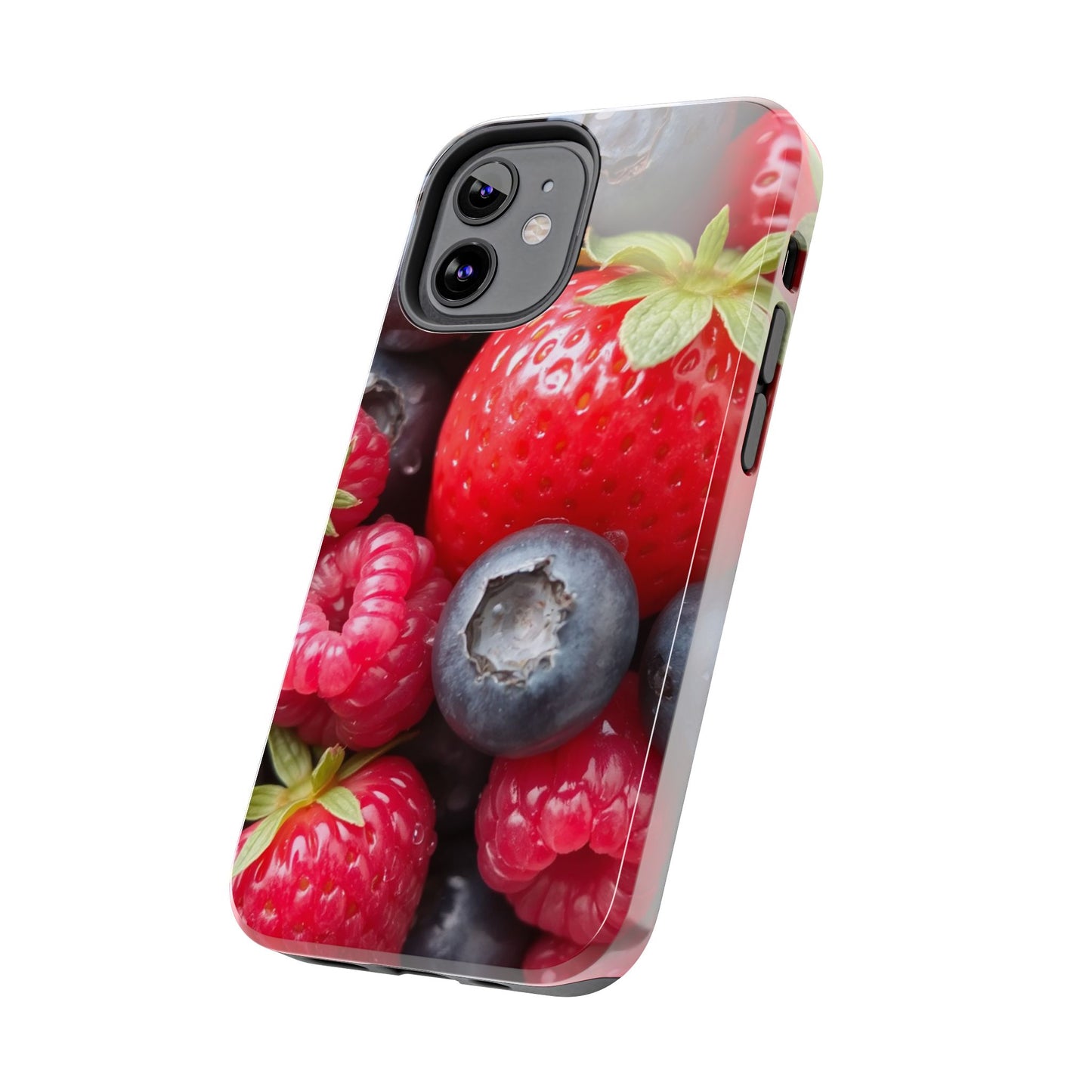 Fruit-Themed Tough Phone Case - Berry Burst Design
