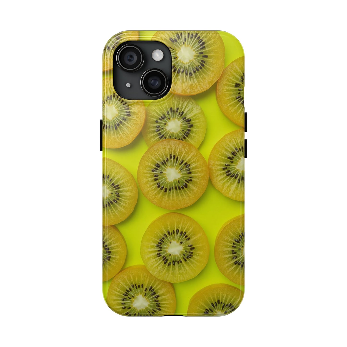 Vibrant Kiwi Tough Phone Case - Bright Yellow Design for Fruit Lovers