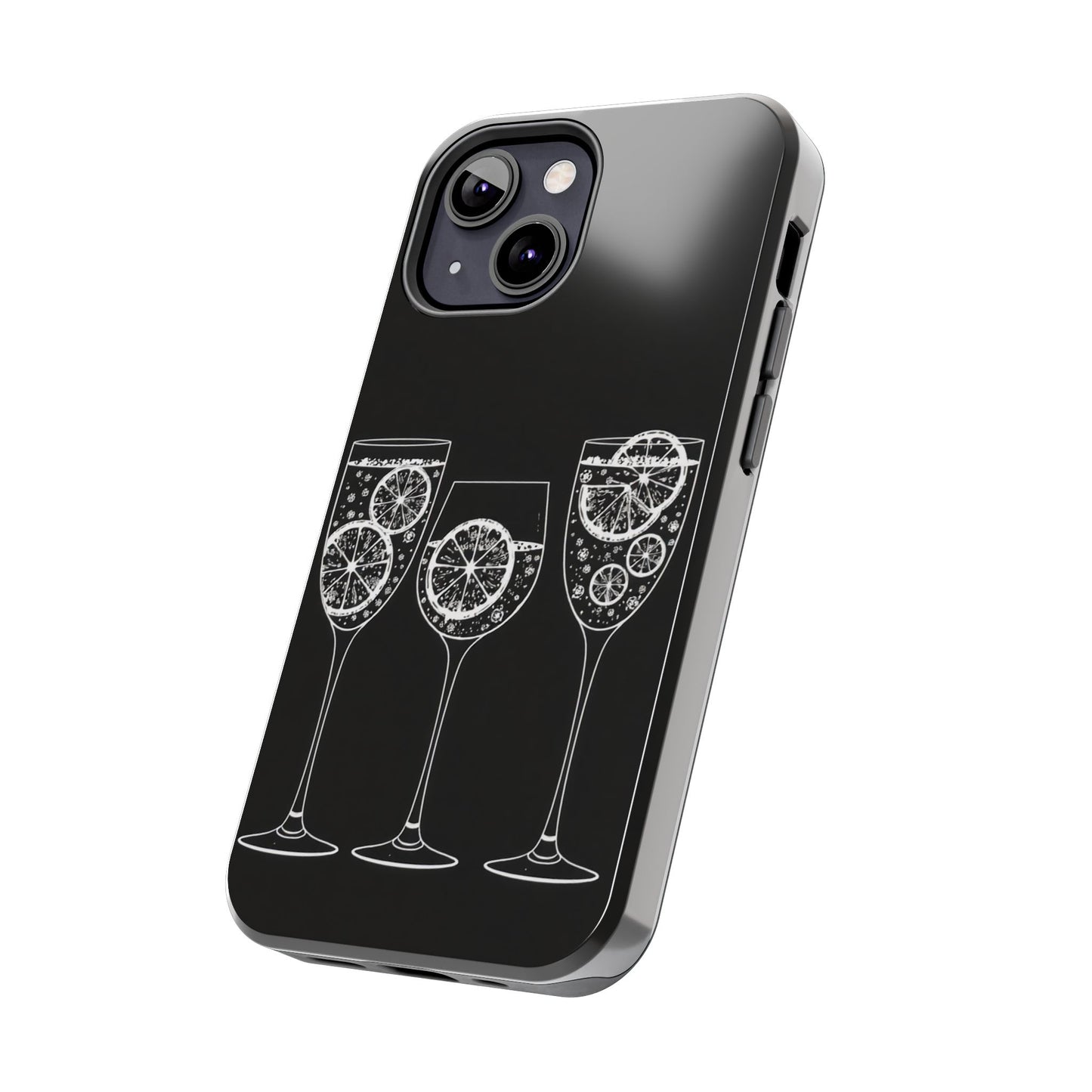 Stylish Tough Phone Cases with Citrus Glass Design, Protective Cases for Parties, Summer Events, and Everyday Use