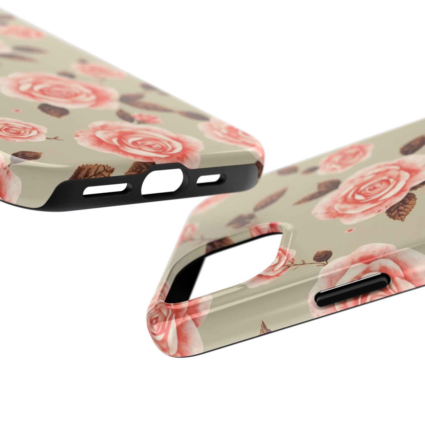 Elegant Floral Tough Phone Case for Stylish Protection - for iPhone
