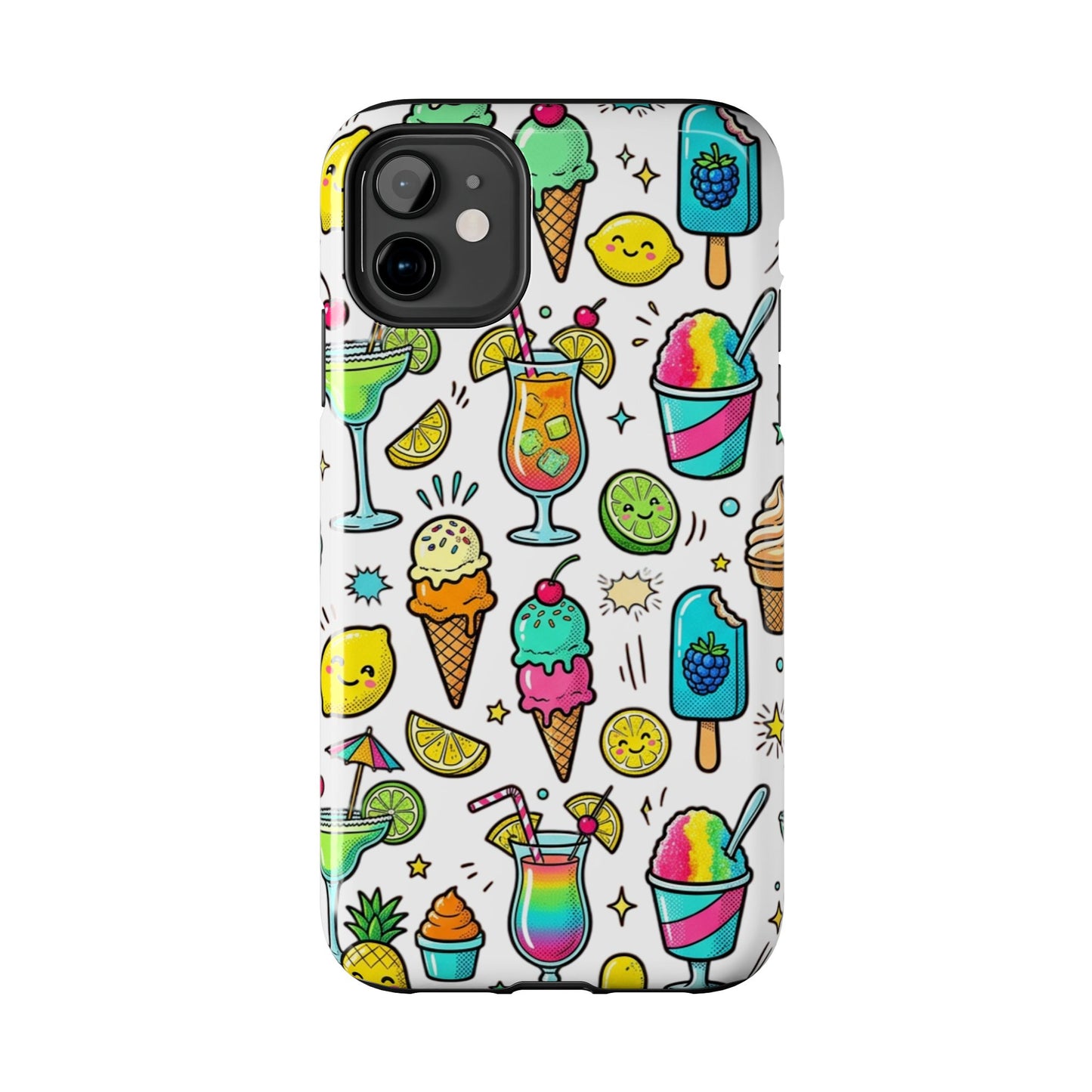 Tough Phone Case — Summer Ice Cream & Cocktails Pattern
