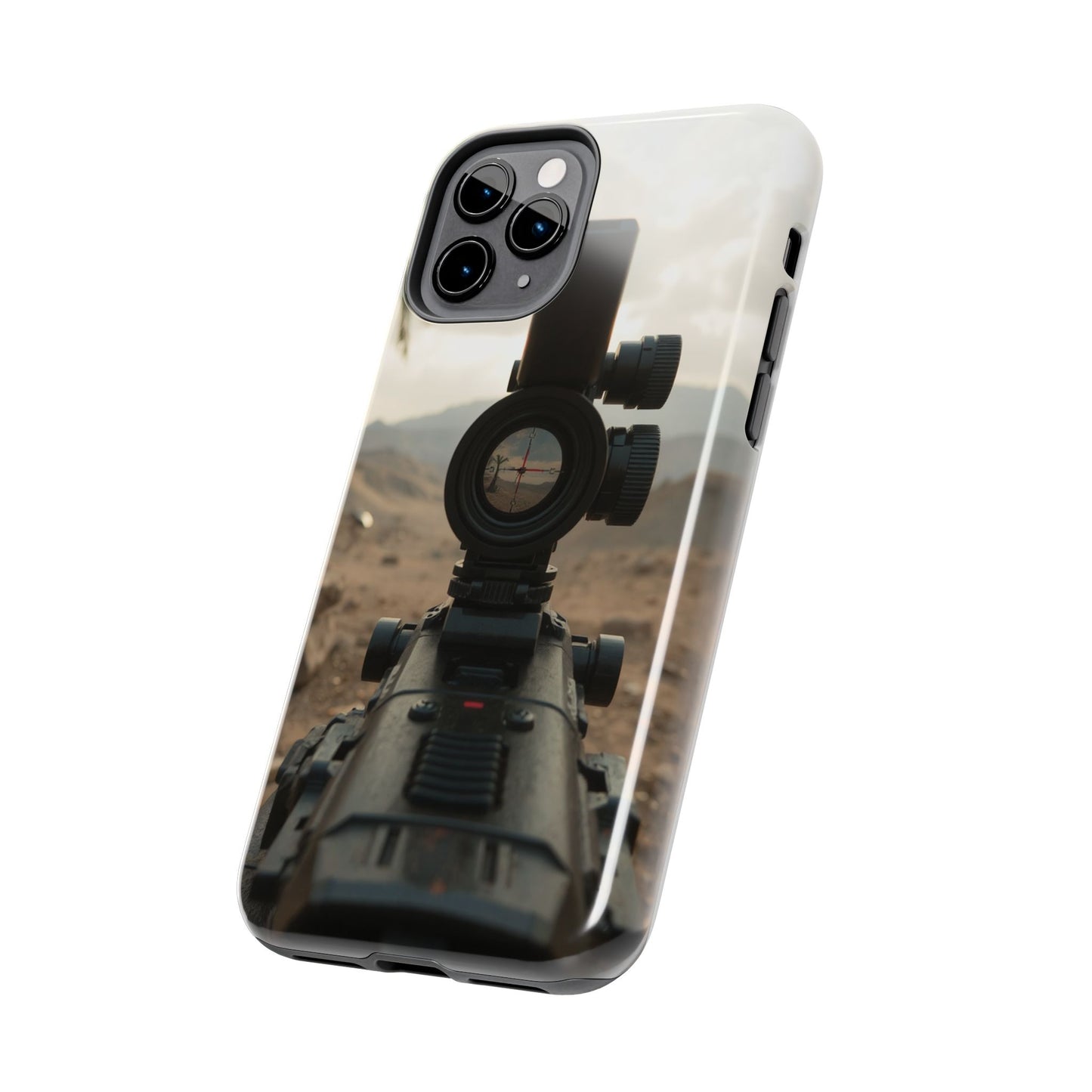 Tough Phone Case with Sniper Scope Design - Durable & Stylish Protection for Outdoors Enthusiasts