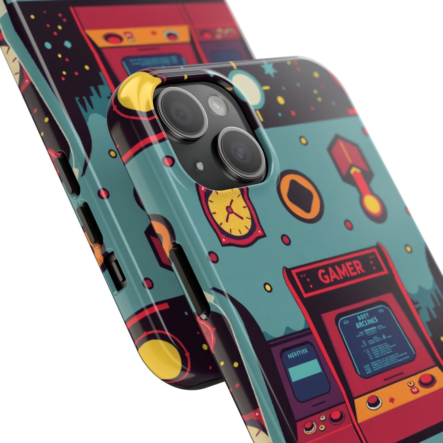 Retro Gamer Tough Phone Case - Vibrant Arcade Design for Gaming Enthusiasts - for iPhone