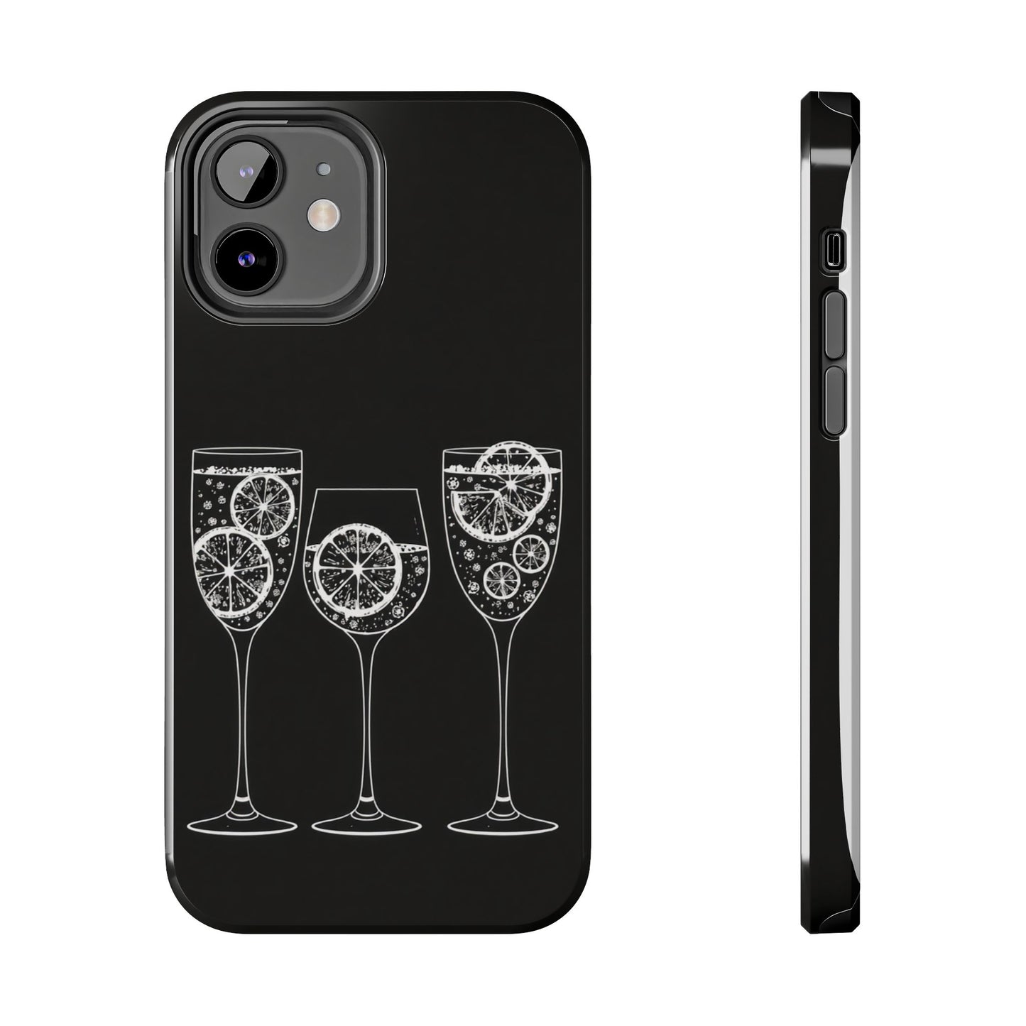 Stylish Tough Phone Cases with Citrus Glass Design, Protective Cases for Parties, Summer Events, and Everyday Use
