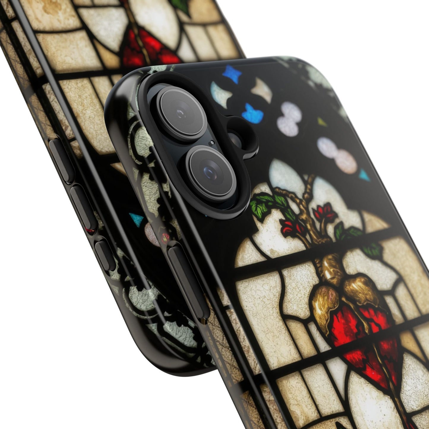 Stained Glass Heart Tough Phone Case - Unique Design for Protection & Style