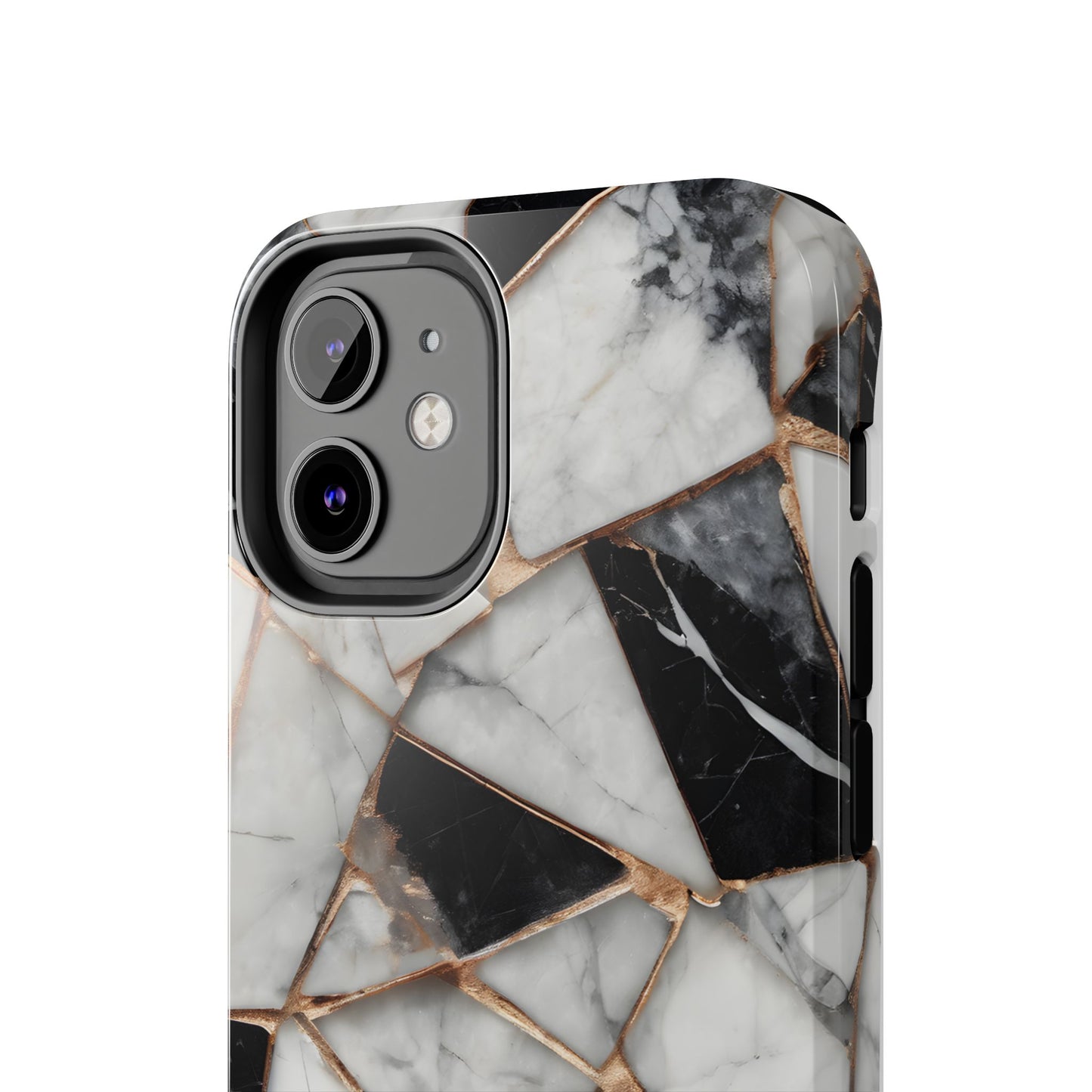 Elegant Marble Tough Phone Case - Stylish Protection for iPhone