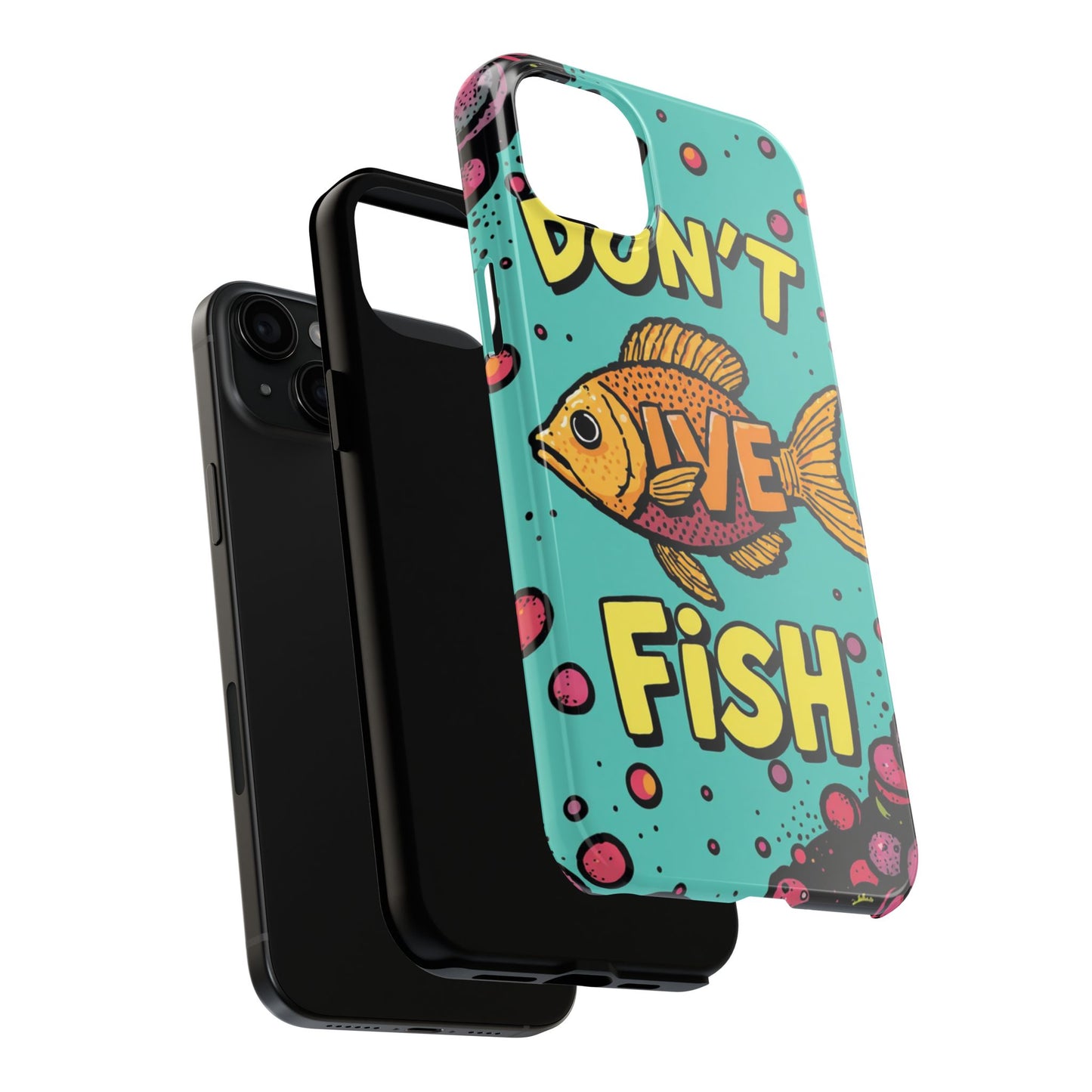 Catchy Fish-Themed Tough Phone Cases, Unique Gift for Fish Lovers, Durable Protection for Phones, Fun Aquatic Design, Ideal for Holidays
