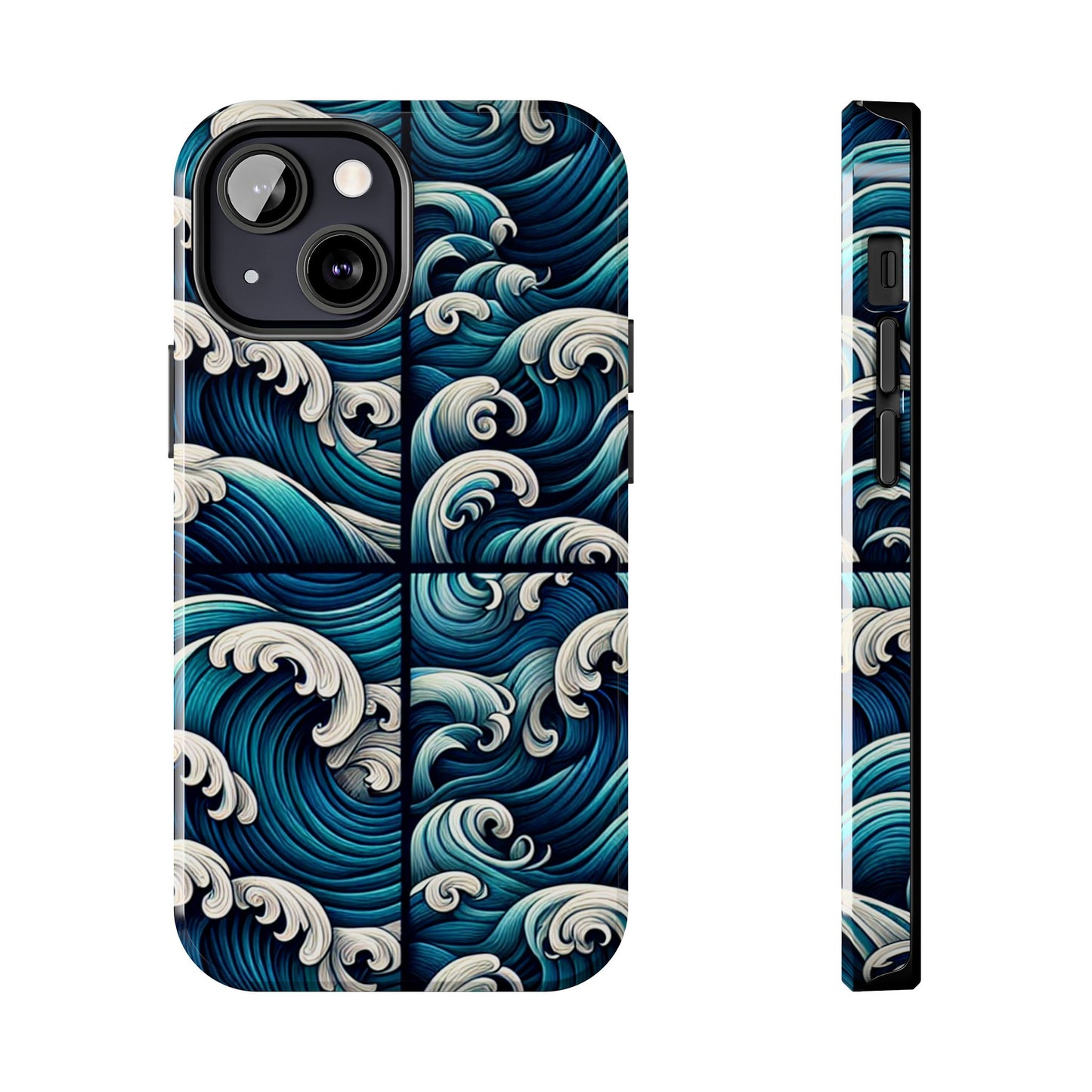 Ocean Waves Tough Phone Case - Durable Protection with Artistic Design - for iPhone