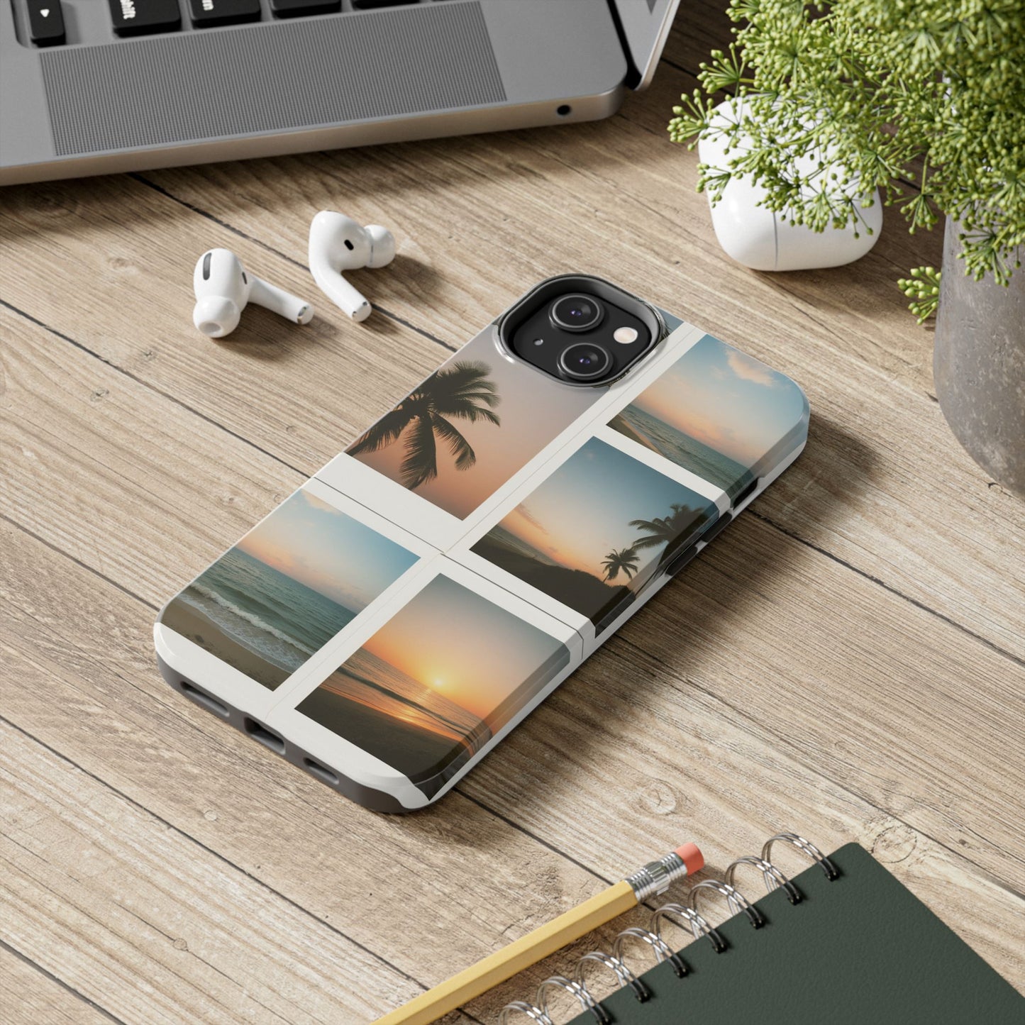 Tropical Sunset Tough Phone Case - Beach Vibes for Summer Adventures