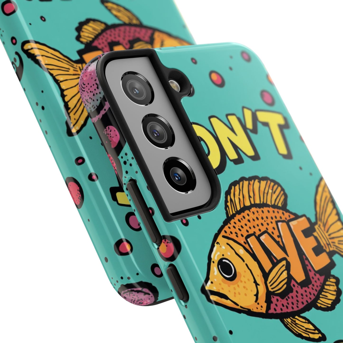 Catchy Fish-Themed Tough Phone Cases, Unique Gift for Fish Lovers, Durable Protection for Phones, Fun Aquatic Design, Ideal for Holidays