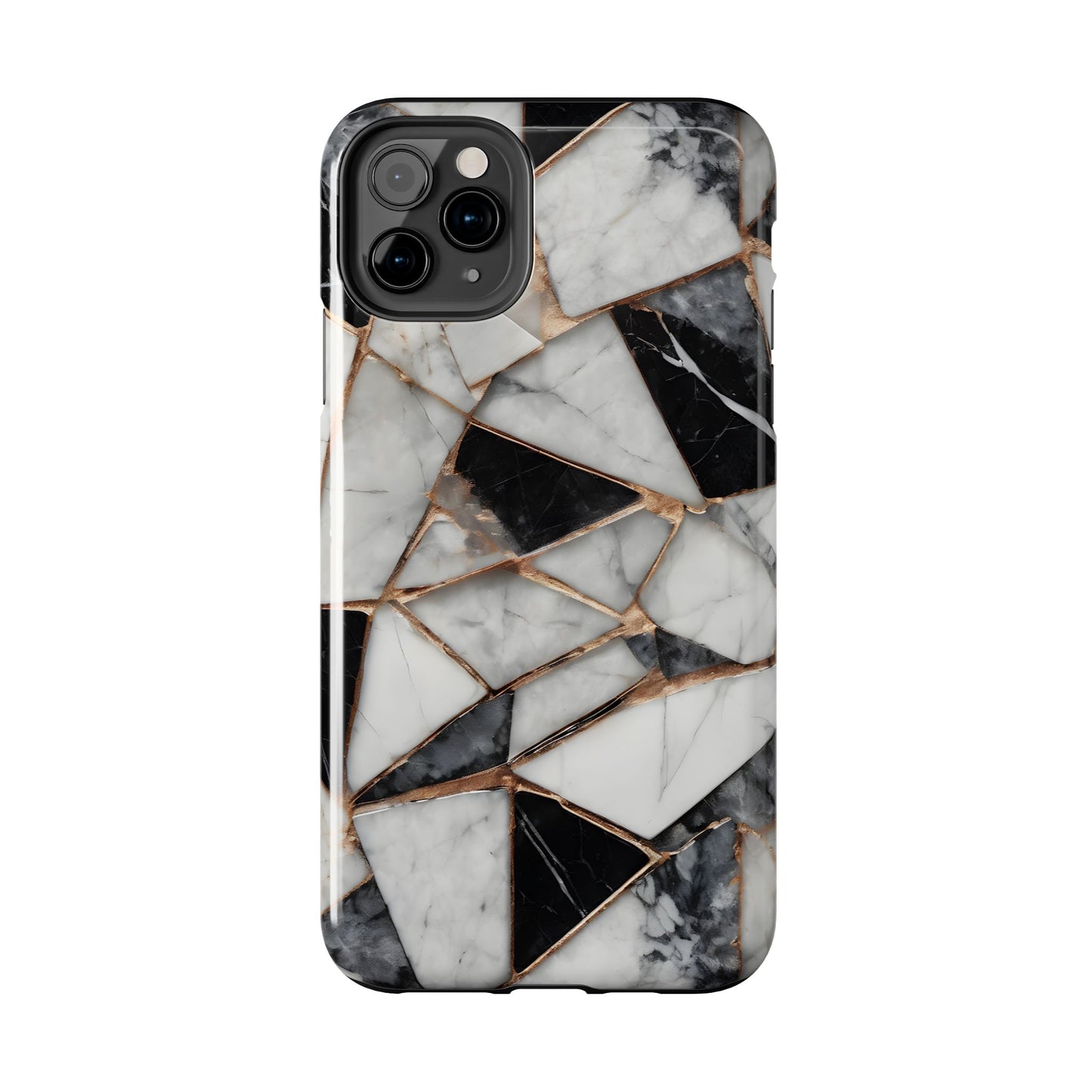 Elegant Marble Tough Phone Case - Stylish Protection for iPhone