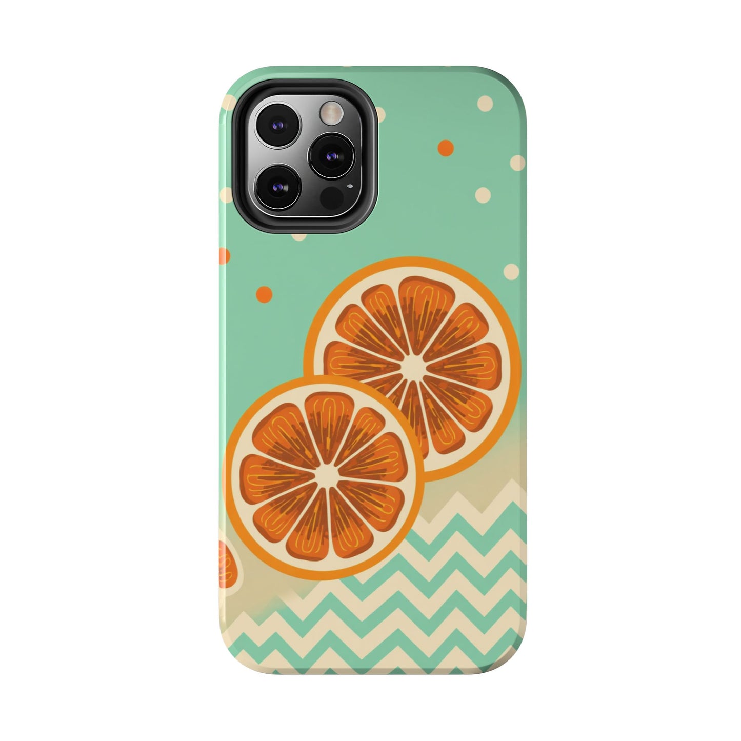 Citrus Vibe Tough Phone Case - Fun Orange Slice Design