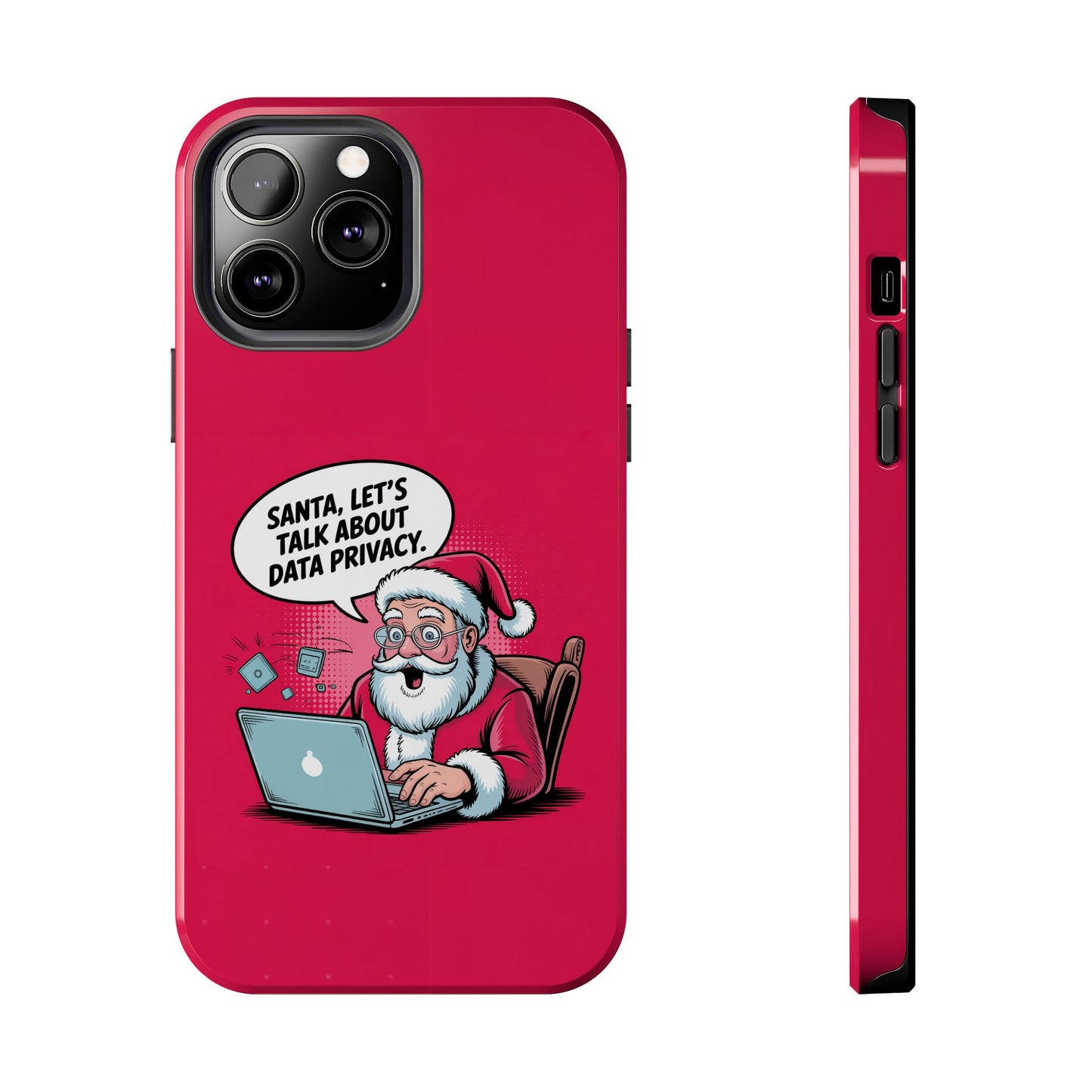 Santa Data Privacy Design Tough iPhone Case for Christmas