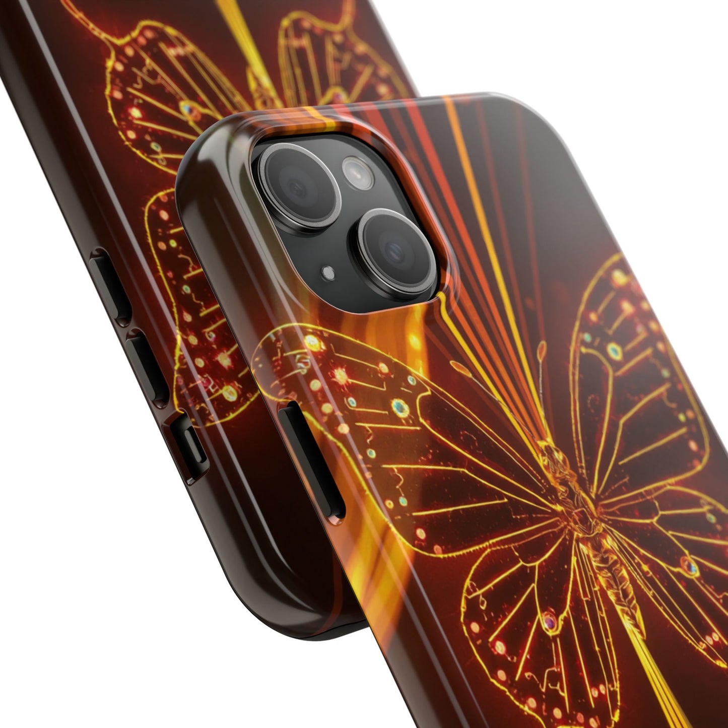 Elegant Butterfly Tough Phone Case - Stylish Protection for Nature Lovers