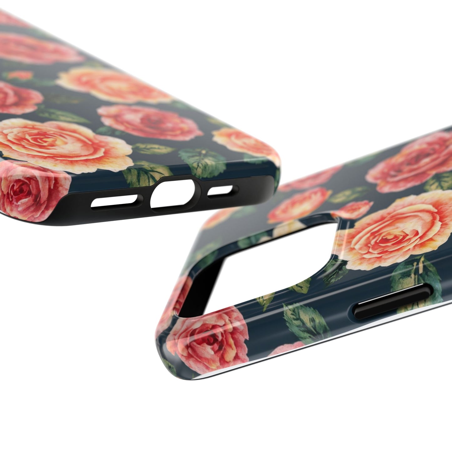 Floral Tough Phone Cases - Durable & Stylish New Age Rose Design - for iPhone