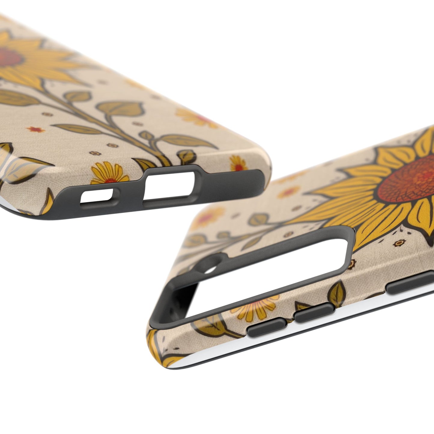 Bright Sunflower Origins Tough Phone Case - Floral Design for Nature Lovers - for iPhone