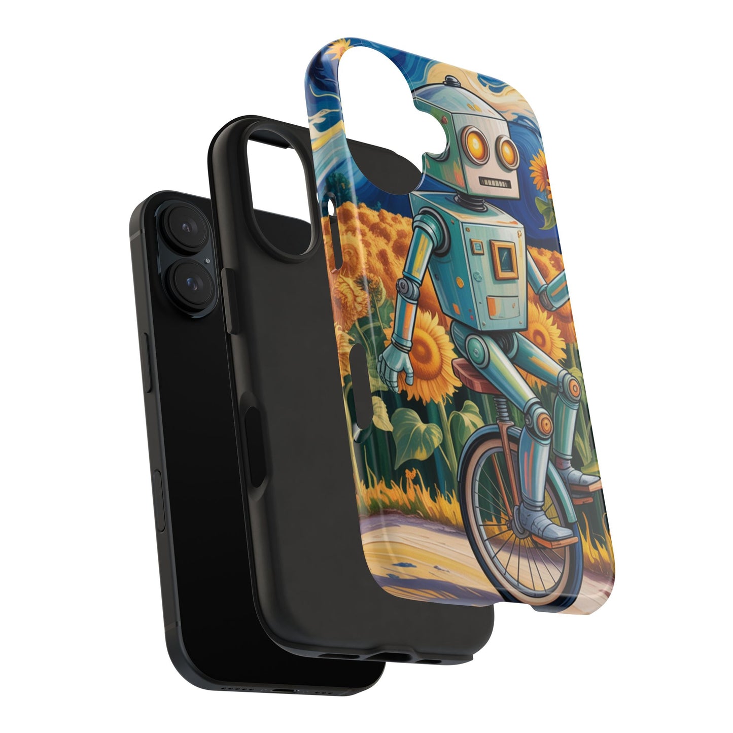 Robot Cycle Tough Phone Case - Durable & Unique Design