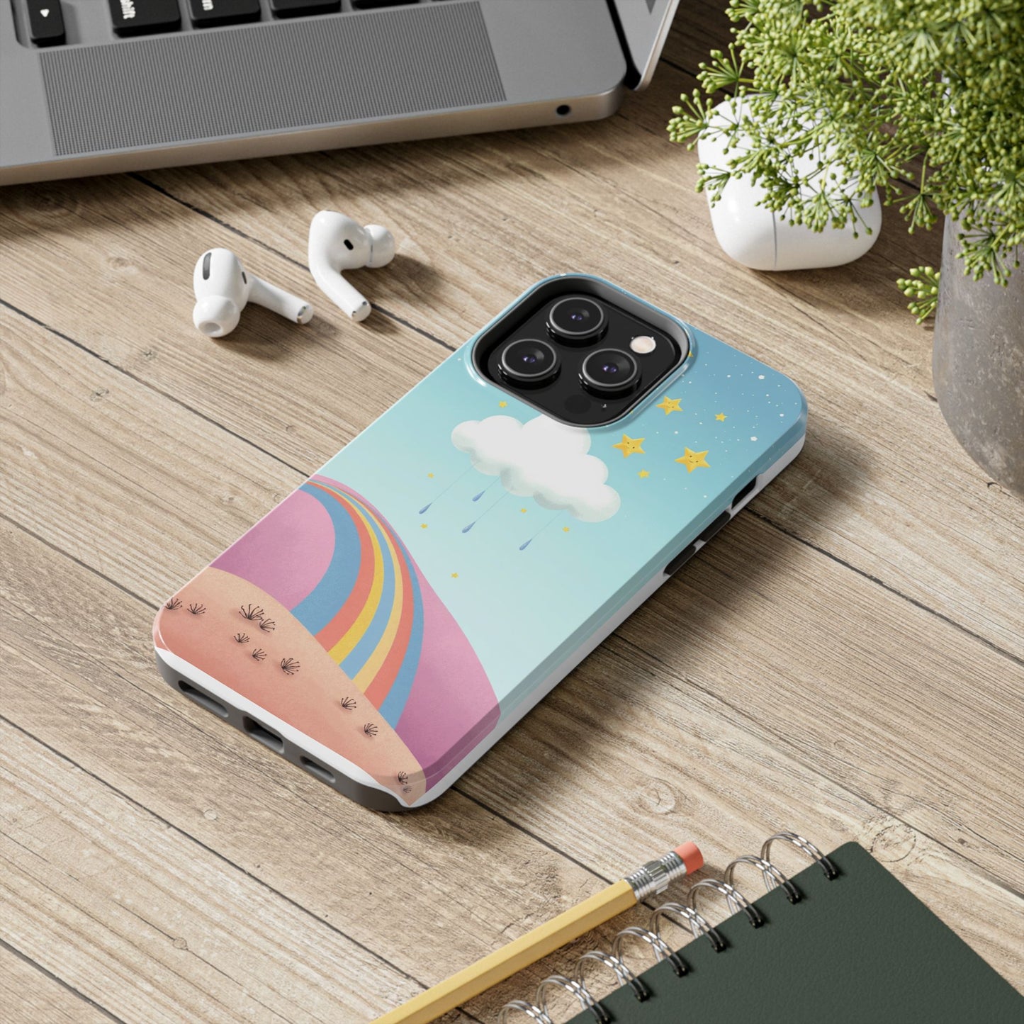 Colorful Rainbow Phone Case - Durable Tough Design for Adventurers