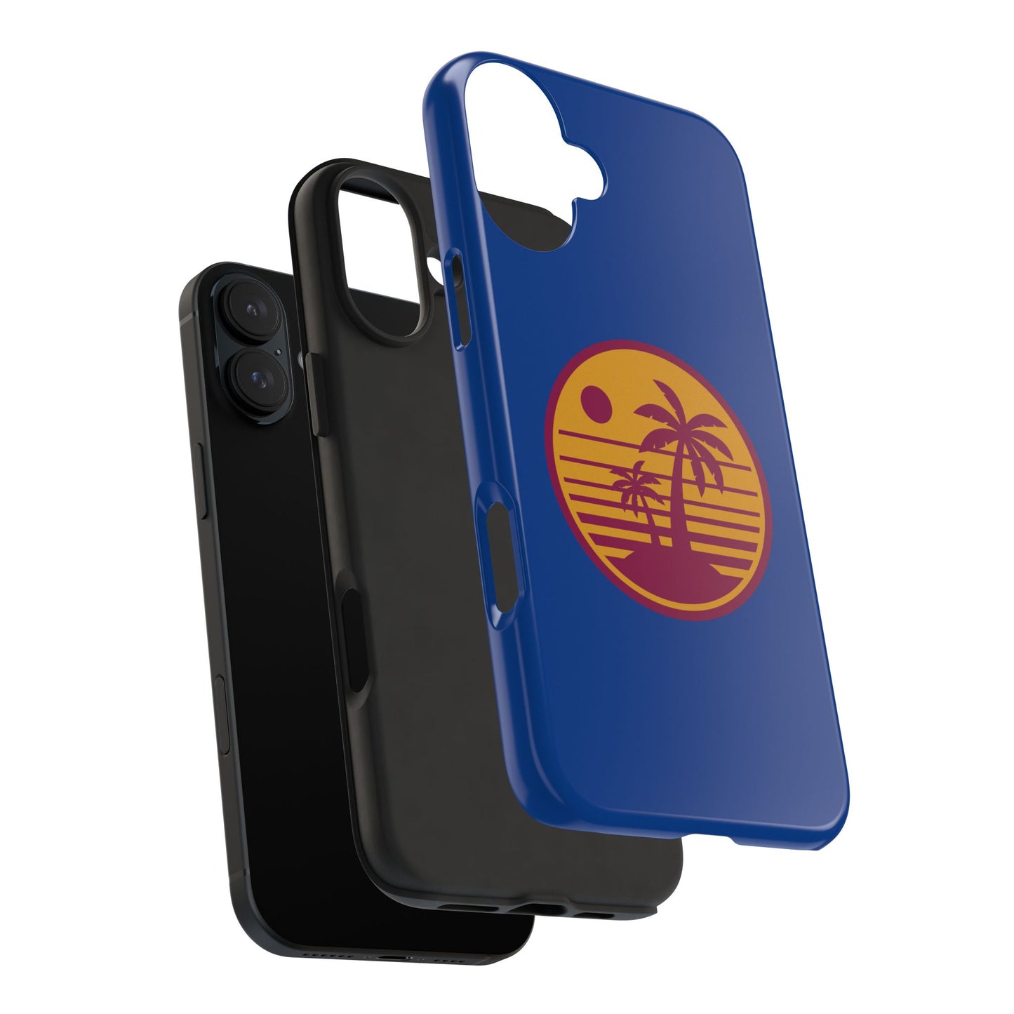 Retro Sunset Tough Phone Case - Vibrant Beach Vibes for Summer Adventures - for iPhone