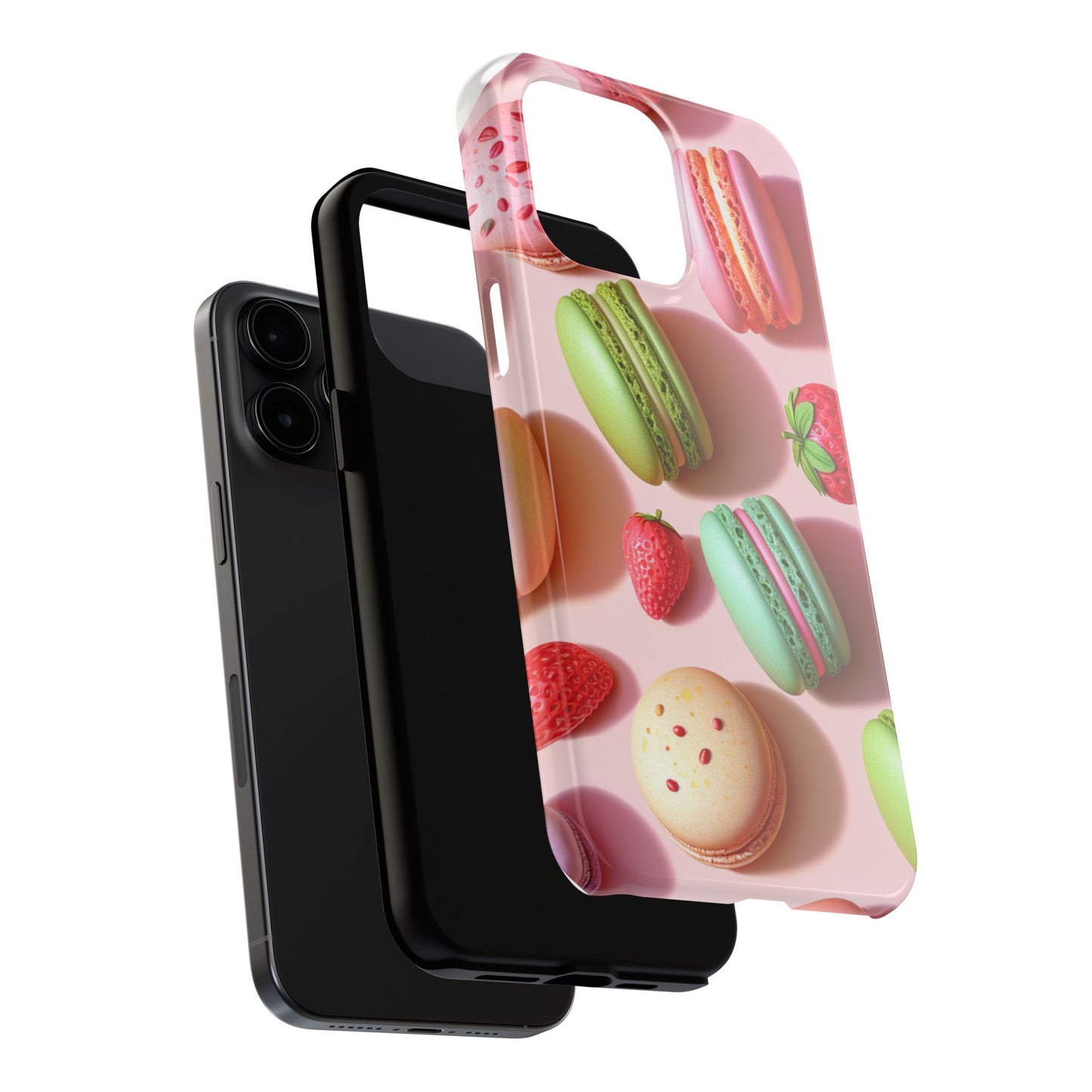 Macaron-Inspired Tough Phone Cases - Colorful Sweet Design - for iPhone