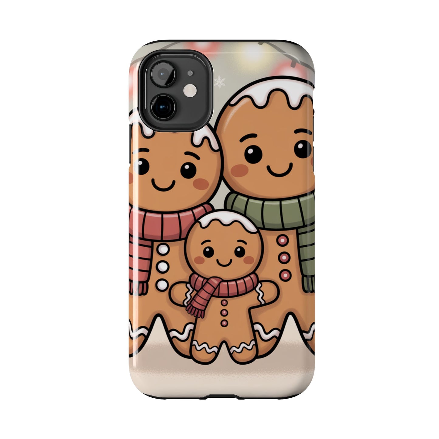 Gingerbread Cartoon Family Tough Phone Case – Festive Holiday Protection