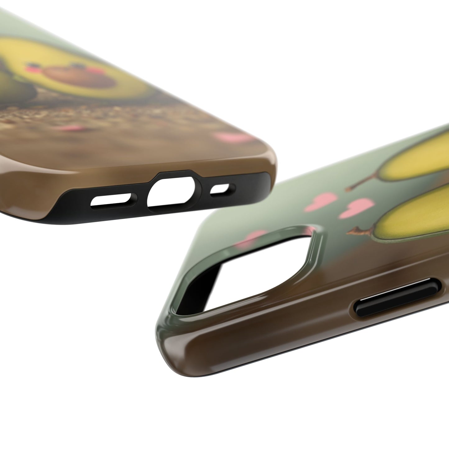 Cute Avocado Phone Case, Funny Tough Case, Quirky Phone Accessory, Gifts for Foodies, Valentine's Day Present