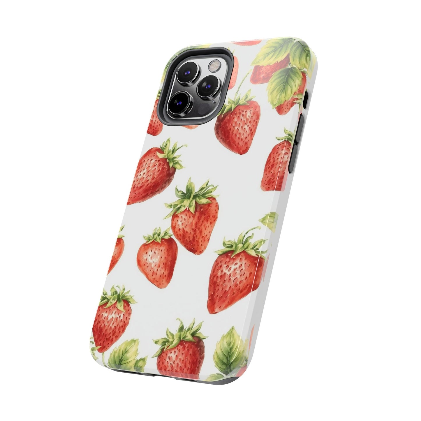 Strawberry Tough Phone Case - Durable Protection with a Fresh Design - for iPhone